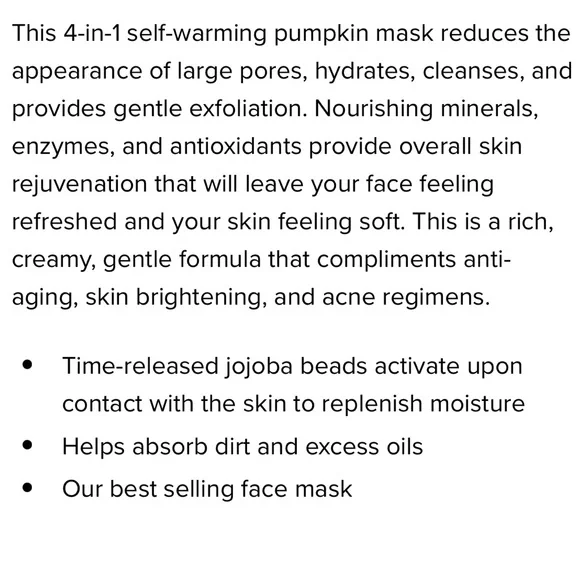 DRMTLGY Pumpkin Enzyme Mask, NEW, SAFETY SEALED - Picture 3 of 6